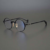 Farrell Round Retro Titanium Glasses Frame Round Frames Southood Black